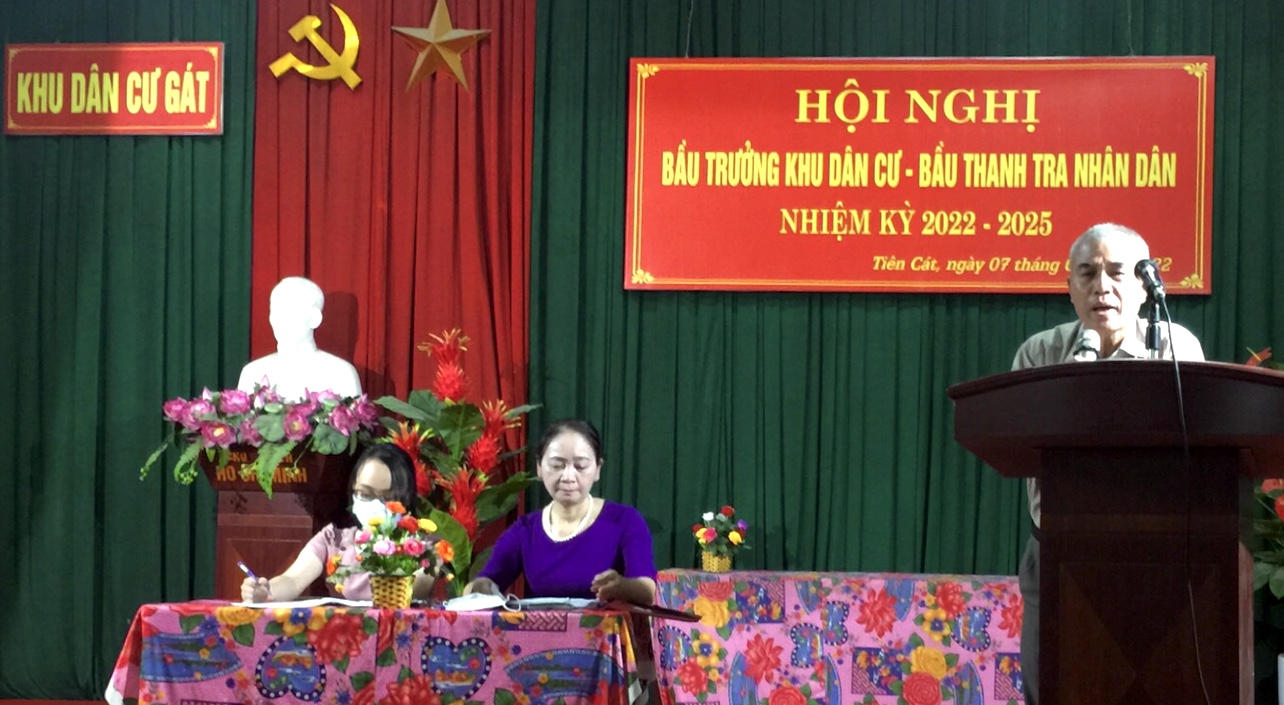 Tiên Cát tổ chức bầu cử Trưởng khu dân cư, nhiệm kỳ 2022-2025